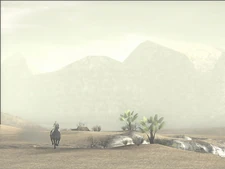 Early screenshot of the area atop the canyon.