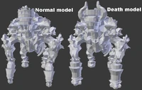 Comparison between the twelfth colossus' final model and its death model from the E3 Demo.