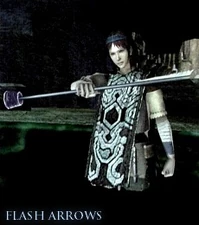 Wander receiving the Flash Arrow.