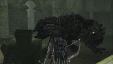 The 14th colossus with shattered armor.