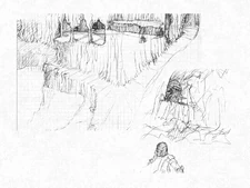 Sketch of Leo's Cave from the Nico bonus DVD.