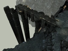 The big bridge next to the dam, reminiscent of the bridge found in the 7th colossus' arena.