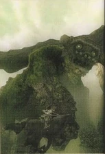 Early 2nd colossus viewed from below.