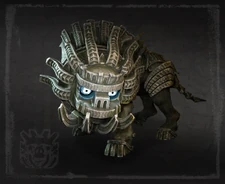 Full model of the 14th colossus in the remake.