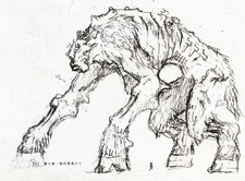 The sketch of the previous final boss.