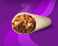 Volcano double beef burrito