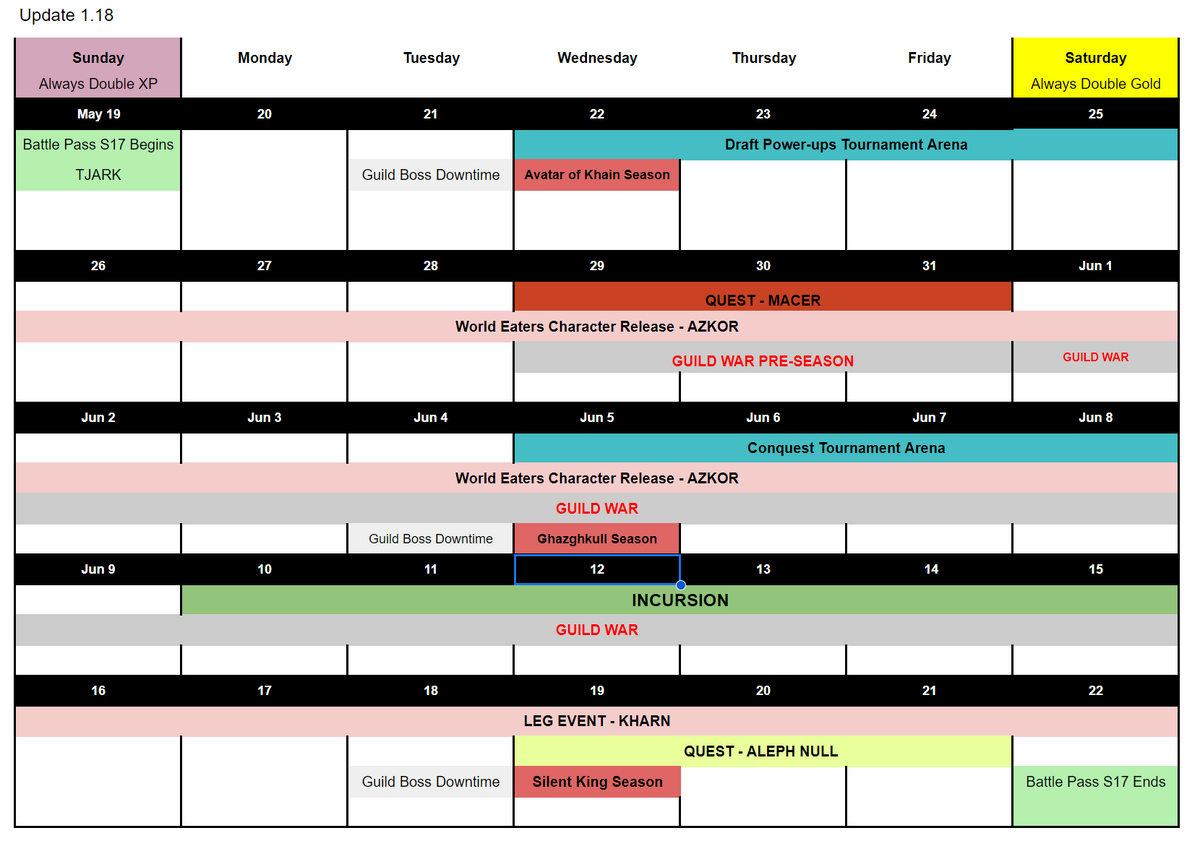 Calendar | Tacticus Wiki | Fandom