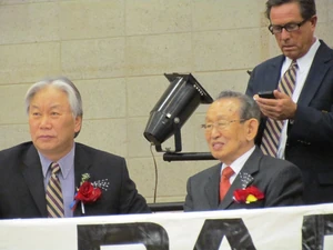 Um seated at right in November 2011 at the Tae Park Taekwondo Tournament in Grand Rapids, MI. Photo by http://journeytkd