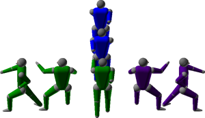 Second Line: Knifehand Block, pivot, Punch