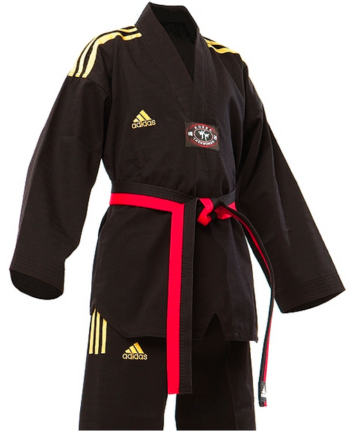 Black taekwondo uniform taekwondo dobok wtf taekwondo clothes dobok uniform  belt dobok taekwondo free shipping