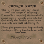 Church fund asking for donations.