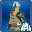 Alphen Forest Green Battle Garb (Broken Iron Mask) (深碧の戦闘着 (仮面半壊Ver))