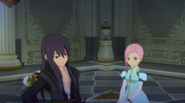 Yuri rettete Estelle vor den Rittern im Schloss