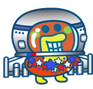 Dressed as an astronaut