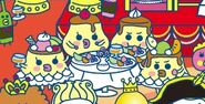 The Pudding Family in the promotional image for the Royal Famitama.