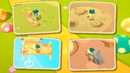 Mametchi doing various tasks in Tamagotchi Adventure Kingdom
