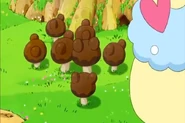 Mametchi shaped mushrooms found around the village