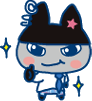 Kuromametchi wearing a school uniform