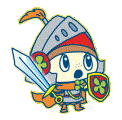 Happy knight.png (6 KB) Artwork of Happy as a knight, from Carddass Tamahon.