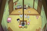 The inside of Mamesaku's house