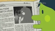 Beartchi in a newspaper