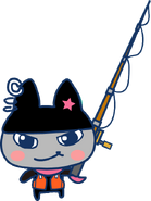 Kuromametchi as a fisherman