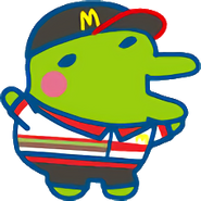 Kuchipatchi wearing a McDonald's uniform