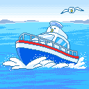 The boat that transports to other resort locations