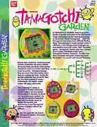 Promotional flyer for the Tamagotchi Garden.