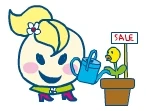 Watering flowers