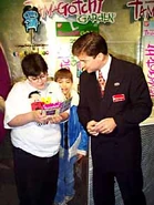 A display for the Tamagotchi Garden at the 1998 Toy Fair.