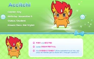 Acchitchi's profile on the Tamagotchi Friends website