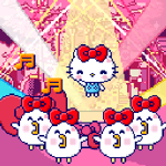Hello Kitty with several White Tamas