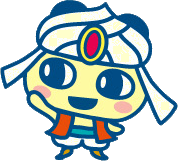 Mametchi wearing Arabian clothing