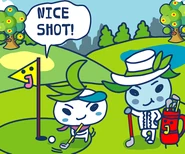 Kizatchi and Papakizatchi playing golf