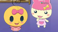 Chamametchi and Imotchi in cooking aprons