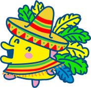 Wearing a Mexican outfit