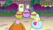Eggified Tamagotchis wearing red bands