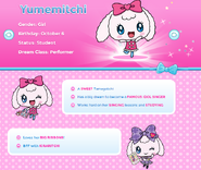 Yumemitchi's profile (Friends website)