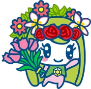 Wearing a floral themed outfit