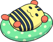 Relaxing in a pool float