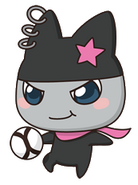 Kuromametchi playing soccer