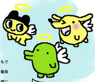 A group of Angels based on Mametchi, Pochitchi and Kuchipatchi