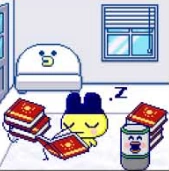 Checking on Mametchi during the House-sitting option