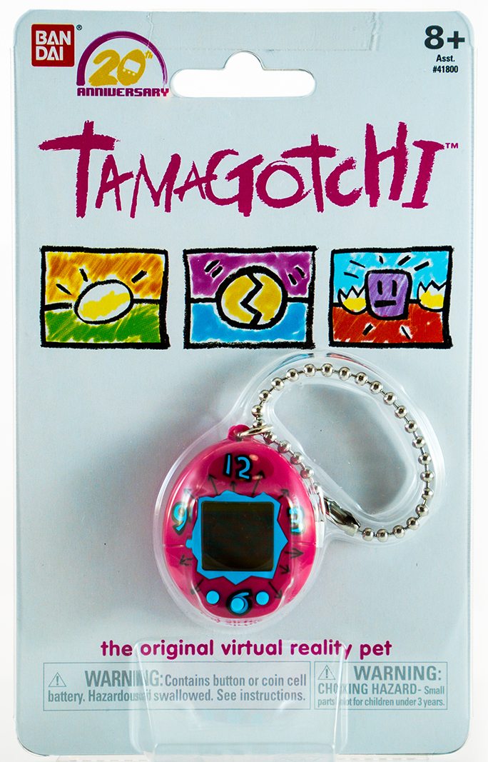 New Bandai Chibi Tamagotchi Mini White Handheld Digital Pet Retro Nano Keychain 