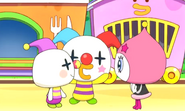 Himespetchi talking with Pierotchi and Chibi Clowntchi