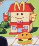 In front of a McDonald's