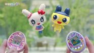 Lovelitchi and Mametchi in the PV for the Tamagotchi Meets