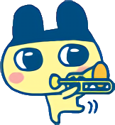 Mametchi playing a trombone