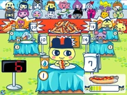 Female variant in the audience during the Hot Dog Eating Contest game